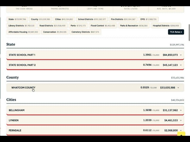 Property Tax History search interface preview